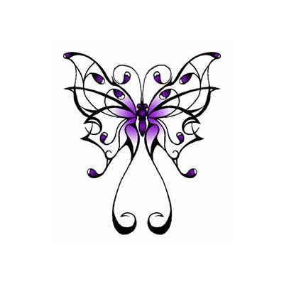 Fantasy Purple Celtic Design Fake Temporary Water Transfer Tattoo Stickers NO.10225